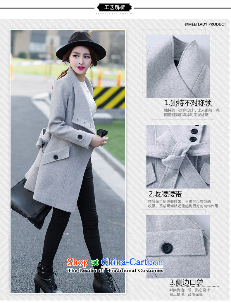 Yi with grass 2015 Korean a wool coat girl child?? coats female gross jacket in long hair? female winter coats on new 581 gray XL Photo, prices, brand platters! The elections are supplied in the national character of distribution, so action, buy now enjoy more preferential! As soon as possible.