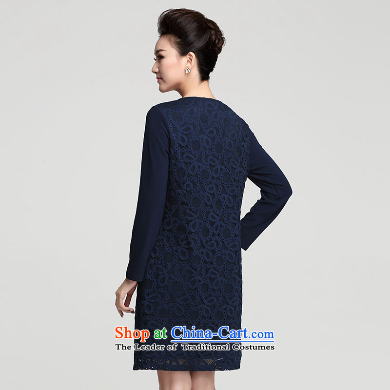 The pre-sale of Yugoslavia Migdal Code women 2015 winter clothing new mm thick stylish plus large-thick wool dresses 954101679 blue pre-sale 12.12 shipment in the former Yugoslavia Mak.... 4XL, shopping on the Internet