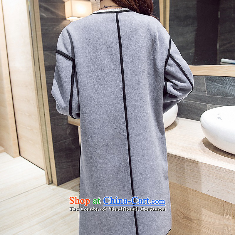 Ancient discipline  2015 autumn and winter new Korean version of long-sleeved jacket wind? gross female woolen coat H049 RED , L, Coca (KUGI) , , , shopping on the Internet