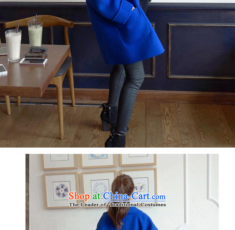 The land as women winter hundreds of new coats 2015 NEW? The autumn and winter in long cloak large women's gross??) jacket coat winter coats MN1 sub-ni blue L(111-120 catty) Picture, prices, brand platters! The elections are supplied in the national character of distribution, so action, buy now enjoy more preferential! As soon as possible.
