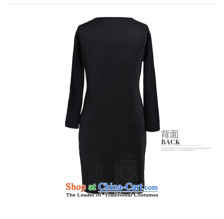 The former Yugoslavia Li Sau 2015 Fall/Winter Collections new larger female round-neck collar class under the stamp su to intensify the skirt 0767 2XL Photo Black, prices, brand platters! The elections are supplied in the national character of distribution, so action, buy now enjoy more preferential! As soon as possible.