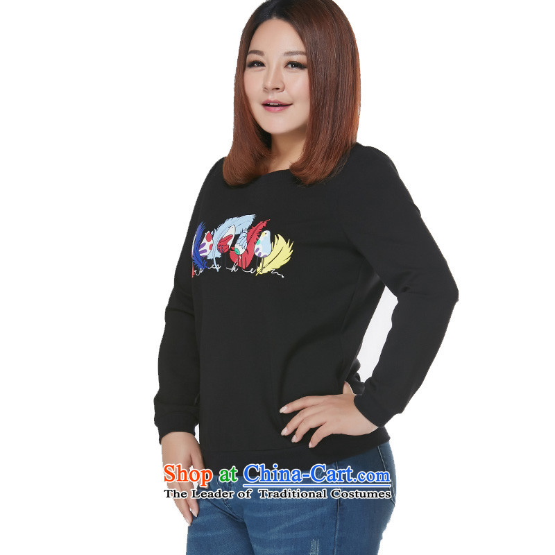 To increase the number msshe women 2015 new autumn and winter thick sister stamp pattern kit and sweater black 2XL, US$ 109.4 in Ms Susan Carroll, Selina Chow (MSSHE),,, shopping on the Internet