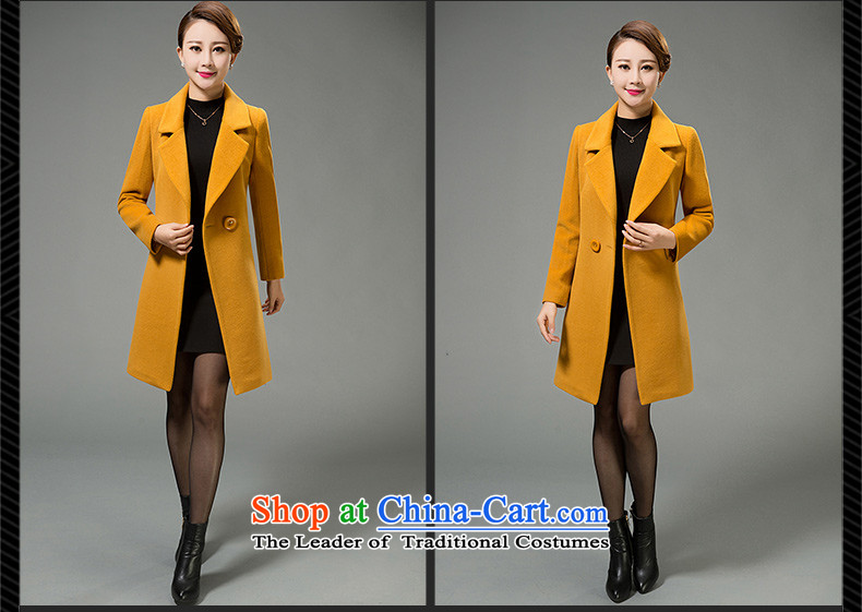 Red Winter 2015 are new woolen coat Korean women in long suit for gross flows of jacket is 