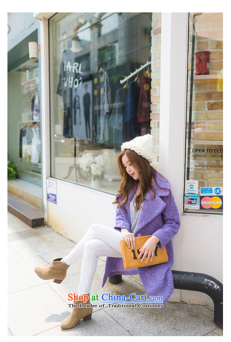 Deere Yuan women on new coats winter? 2015 New Fall/Winter Collections in long Sau San for larger women's gross jacket coat Connie? a wool coat mn32 purple S picture, prices, brand platters! The elections are supplied in the national character of distribution, so action, buy now enjoy more preferential! As soon as possible.
