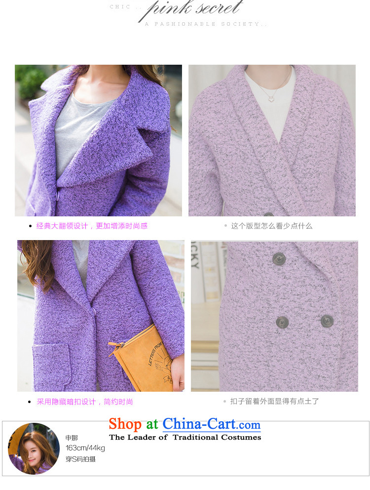 Deere Yuan women on new coats winter? 2015 New Fall/Winter Collections in long Sau San for larger women's gross jacket coat Connie? a wool coat mn32 purple S picture, prices, brand platters! The elections are supplied in the national character of distribution, so action, buy now enjoy more preferential! As soon as possible.