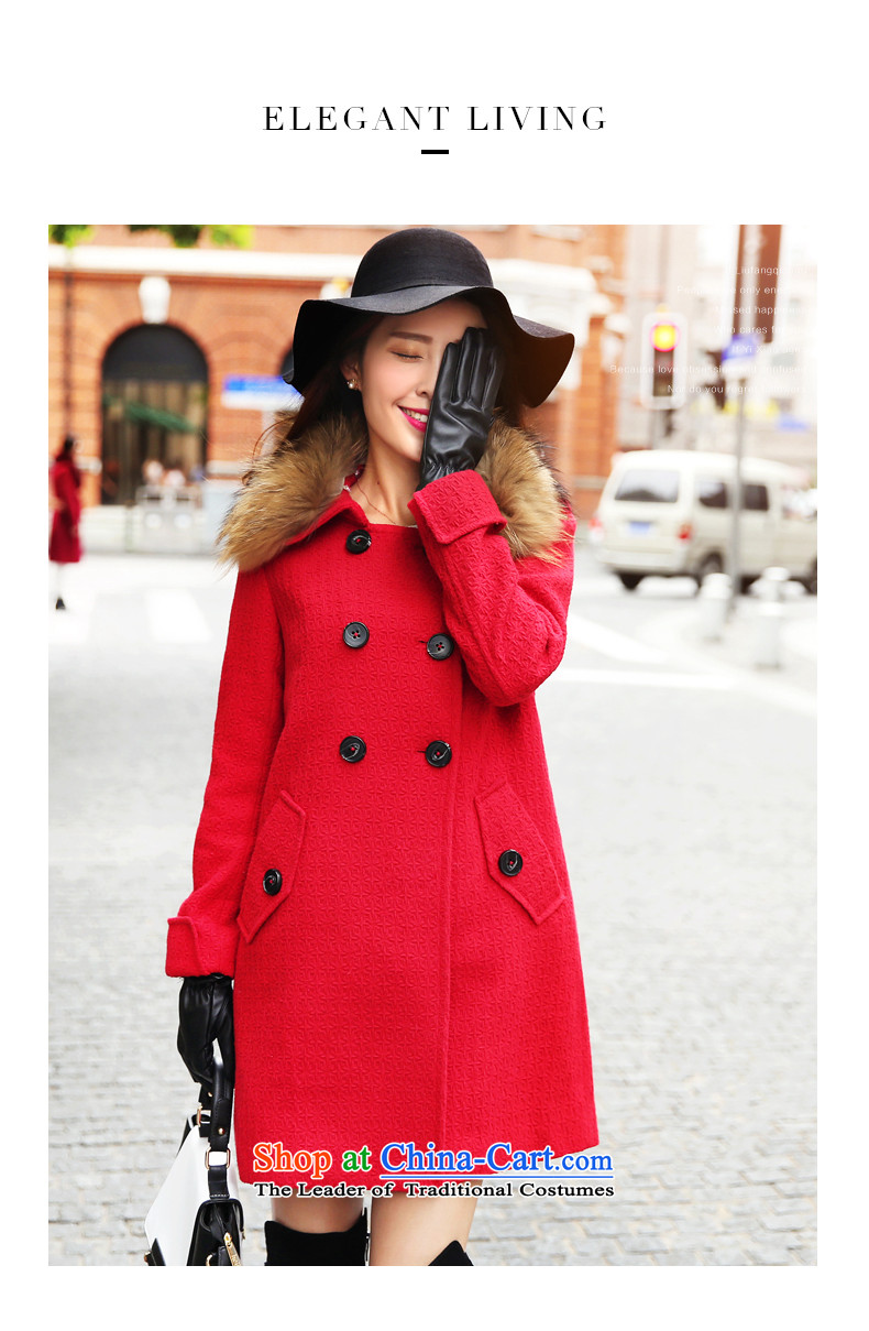 The paradise of autumn 2015 new Korean stylish and classy campaign for the medium to longer term gross sub)? coats female red S picture, prices, brand platters! The elections are supplied in the national character of distribution, so action, buy now enjoy more preferential! As soon as possible.