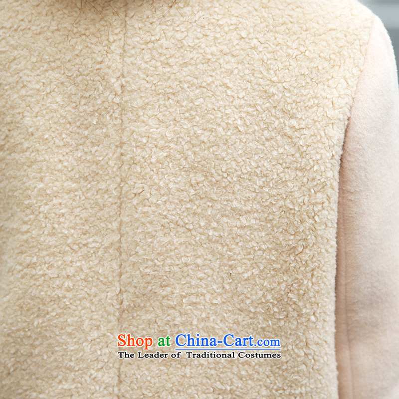 The paradise of autumn 2015 new Korean straight sleek collar in long coats)? What gross beige jacket XL, awakening Paradise Shopping on the Internet has been pressed.