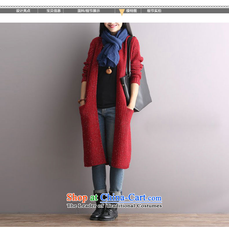  Load the autumn 2015 Yi equipment new arts van sweater in wild long knitting cardigan female loose coat wine red are code picture, prices, brand platters! The elections are supplied in the national character of distribution, so action, buy now enjoy more preferential! As soon as possible.