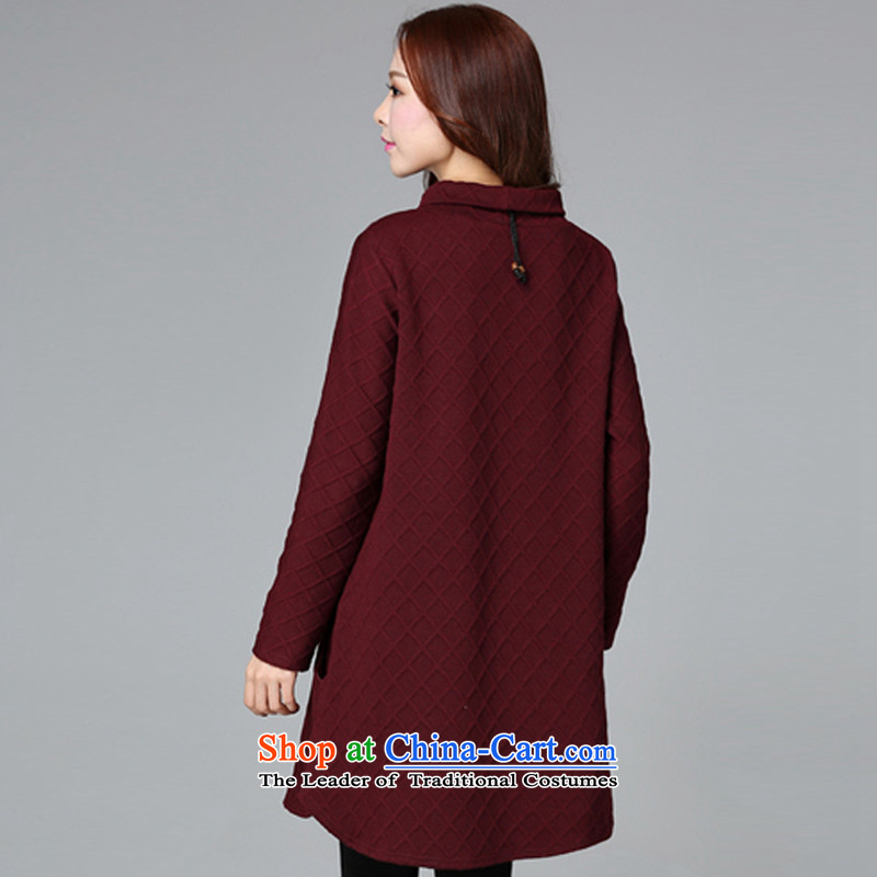 Energy Exports (2015) autumn and winter mozheng Korean version of the fat xl female thick mm high collar sweater dresses female 865 BOURDEAUX S energy exports (mozheng) , , , shopping on the Internet