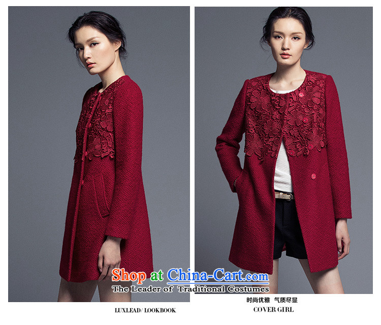 The poem Lin 2015 LUXLEAD winter clothing new products round-neck collar long-sleeved lace elegant graphics in the medium to long term, thin hair? coats wine red XXL picture, prices, brand platters! The elections are supplied in the national character of distribution, so action, buy now enjoy more preferential! As soon as possible.