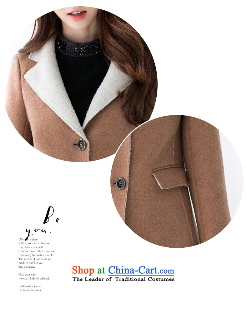 One meter Sunshine  2015 Fall/Winter Collections new lamb jacket with female Korean citizenry in Sau San long hair color and female coats? M picture, prices, brand platters! The elections are supplied in the national character of distribution, so action, buy now enjoy more preferential! As soon as possible.