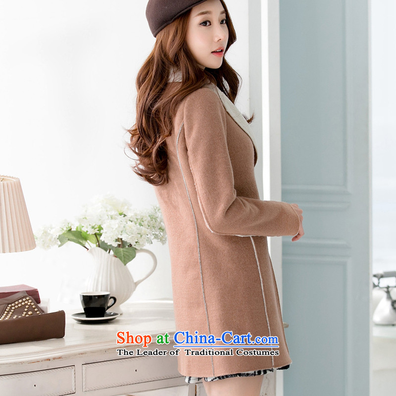 One meter Sunshine  2015 Fall/Winter Collections new lamb jacket with female Korean citizenry in Sau San long hair color and female coats? M one meter sunshine shopping on the Internet has been pressed.