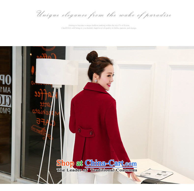Park woke up to 2015 winter clothing new Korean version with a straight style suits for long-sleeved jacket coat of gross?? wine red S picture, prices, brand platters! The elections are supplied in the national character of distribution, so action, buy now enjoy more preferential! As soon as possible.