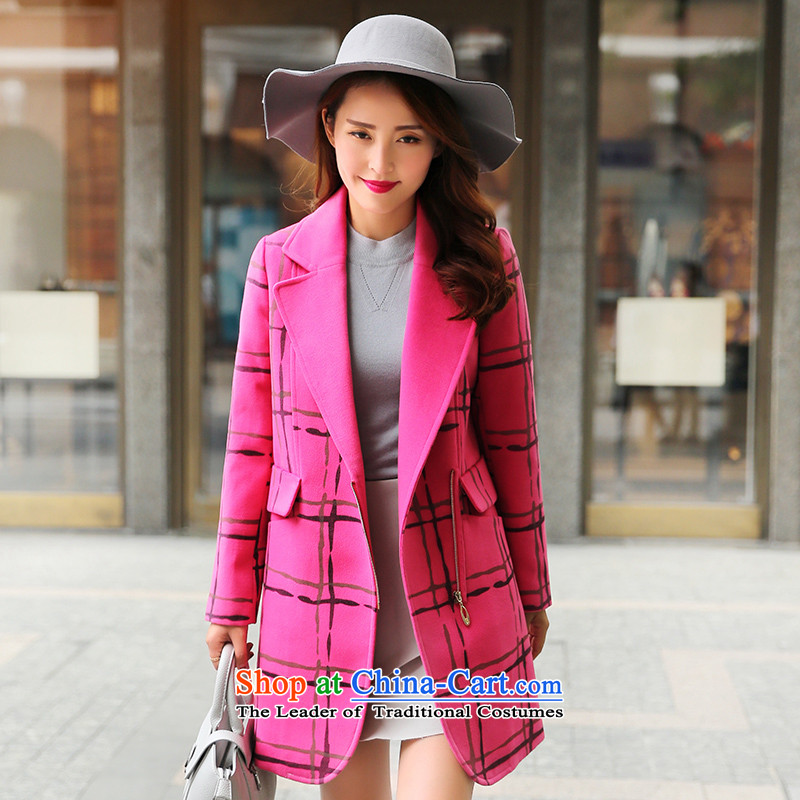 Park woke up to 2015 winter clothing new Korean straight sleek thin in the video long suit for gross red jacket?L