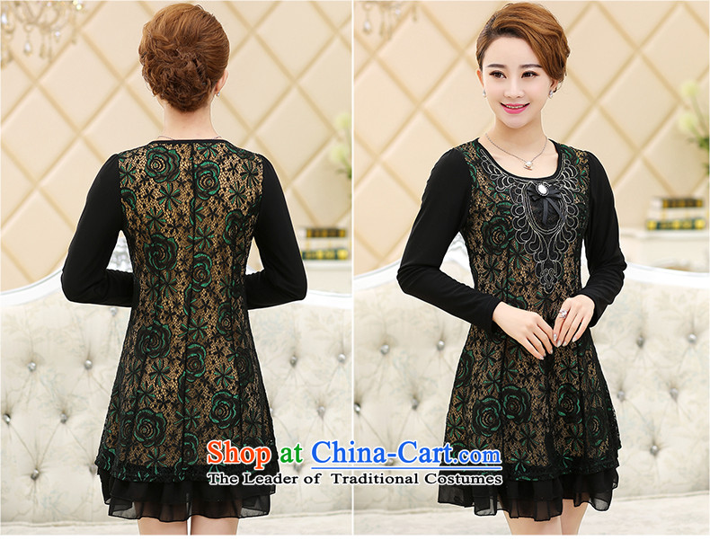 Chang Ting autumn and winter new large middle-aged women with long-sleeved Sau San dresses T1177 green. XXL picture, prices, brand platters! The elections are supplied in the national character of distribution, so action, buy now enjoy more preferential! As soon as possible.