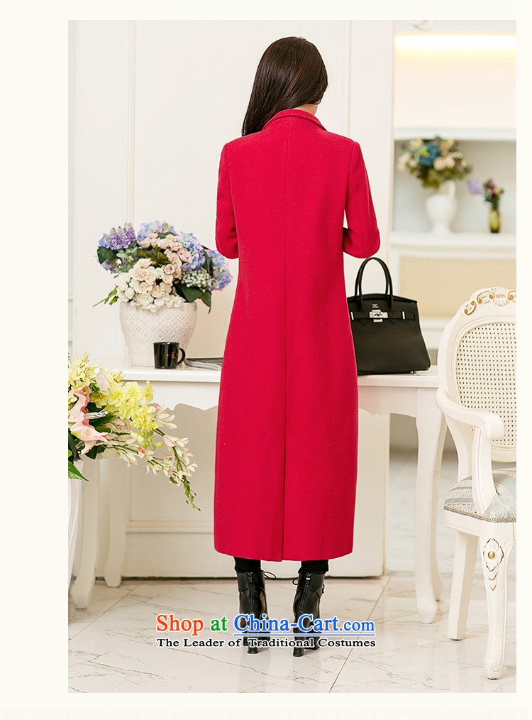 Hayek Jarno 2015 autumn and winter, Korean collar long wool coat girl in a long, thick-Sau San long coat RED M picture, prices, brand platters! The elections are supplied in the national character of distribution, so action, buy now enjoy more preferential! As soon as possible.