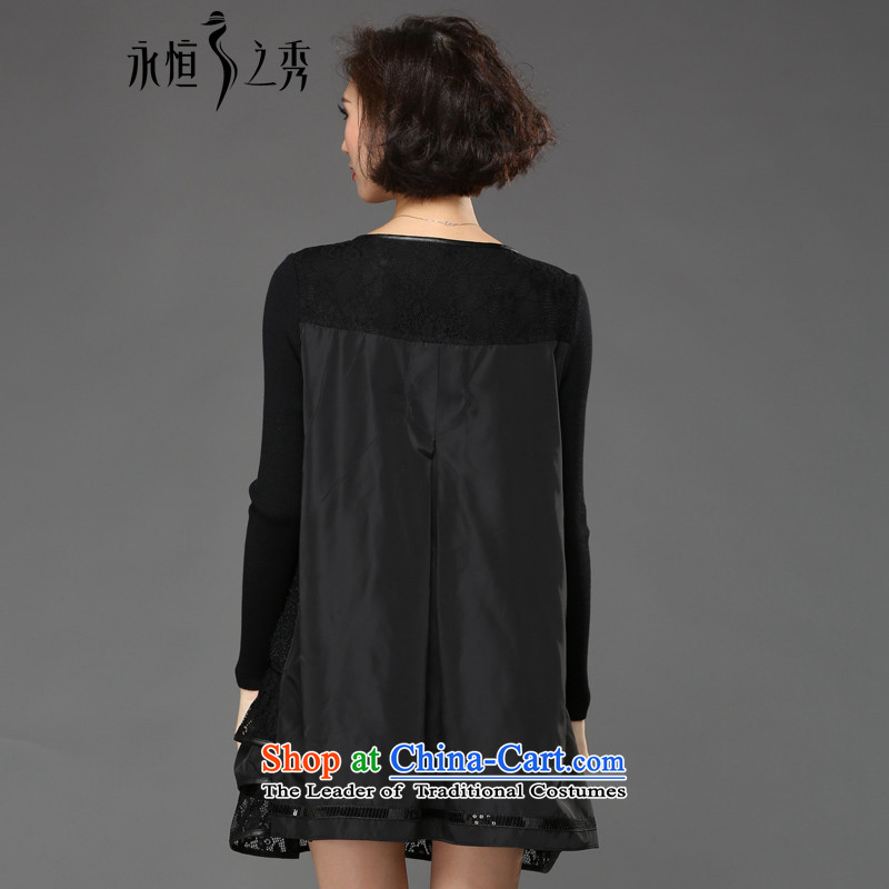 The Eternal Soo-eternal Sau 2015 large female winter clothing stylish lace dresses black 4XL, eternal Soo , , , shopping on the Internet