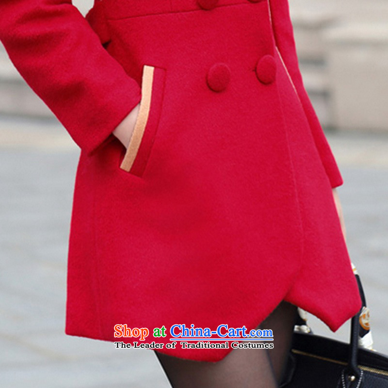 November 11 Days (Special Limited time offers as soon as possible new autumn and winter 2015 for women in Korean long coats coats female GD9978 gross? red L,o&y,,, shopping on the Internet