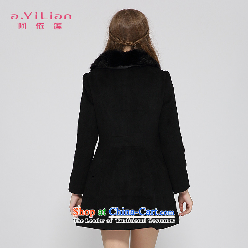 Aida 2015 Winter New Lin sweet elegant removable gross for double-Ma Caron wool coat jacket CA44197214? Black XL, Aida Lin (A.YILIAN) , , , shopping on the Internet