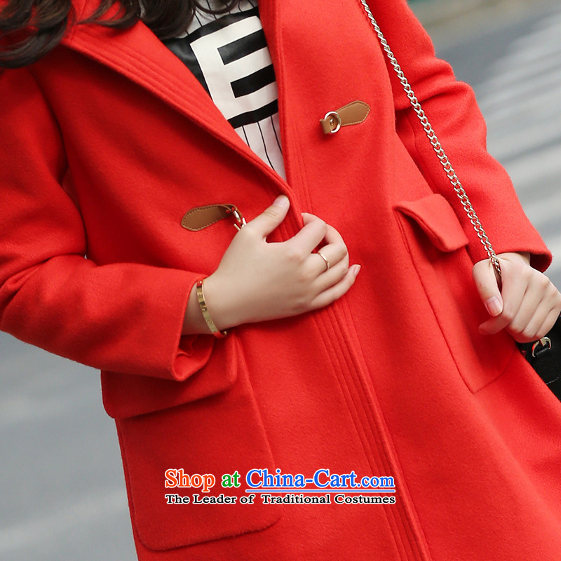 Park woke up to 2015 winter clothing new Korean Sau San Chic simplicity with cap in long coats)? female orange S, awakening Paradise Shopping on the Internet has been pressed.