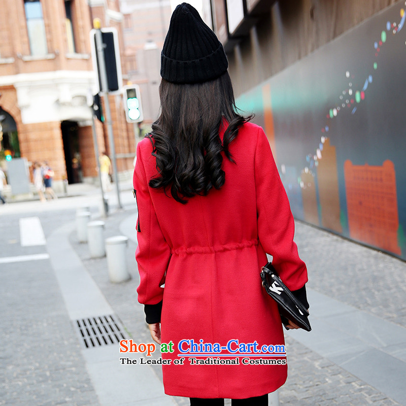 Park woke up to 2015 winter clothing new Korean fashion round collar workers in long hair?? coats female red jacket XL, awakening Paradise Shopping on the Internet has been pressed.