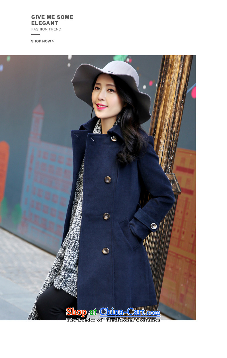 Park woke up to 2105 winter clothing new Korean Modern graphics in Sau San thin long hair? jacket coat? Navy M picture, prices, brand platters! The elections are supplied in the national character of distribution, so action, buy now enjoy more preferential! As soon as possible.