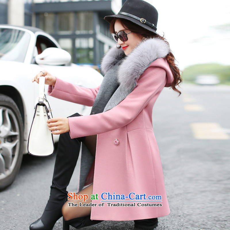 The holy day average 2015 Ying autumn and winter in new women's long name yuan small incense wind jacket S616 gross? Pierre pink M, the holy day average.... Ying shopping on the Internet