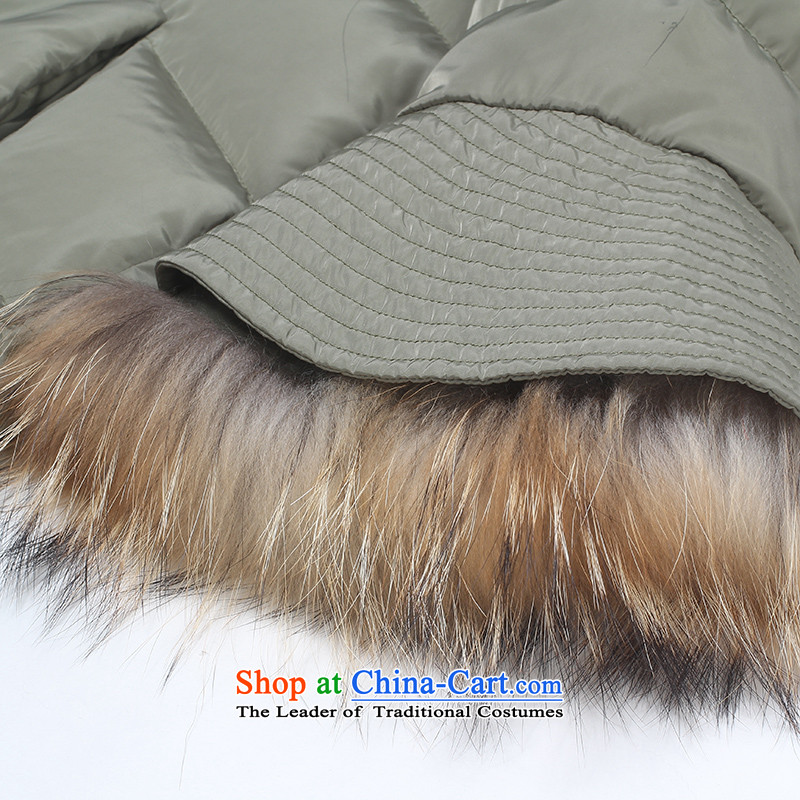 The former Yugoslavia Li Sau 2015 autumn and winter new larger female cap for gross irregularities in the perusal of DOWNCOAT 4XL, olive slimming girl.0602 Li Sau-shopping on the Internet has been pressed.