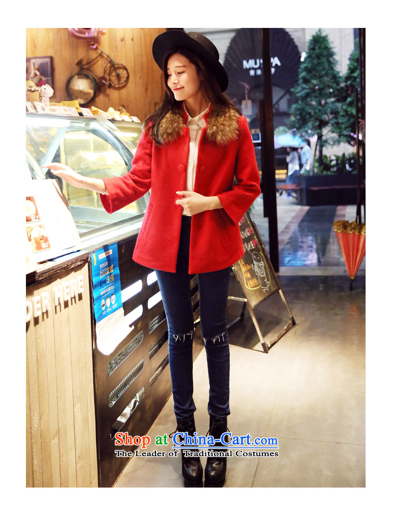 Park woke up to 2015 winter coats new wool? female Korean wool coat jacket is 