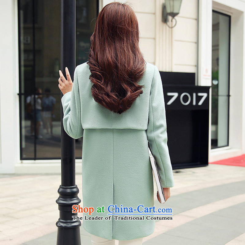 The paradise for winter 2015 new product version won gross? coats of Sau San Stylish coat jacket gross? light green , L, awakening Paradise Shopping on the Internet has been pressed.