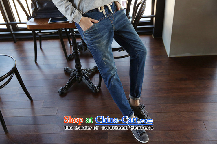 Chung Cayman El 2015 autumn and winter new Korean version plus large mm female obesity as Skinny graphics pin decorated in 6138, money-water blue jeans XXXXXL picture, prices, brand platters! The elections are supplied in the national character of distribution, so action, buy now enjoy more preferential! As soon as possible.