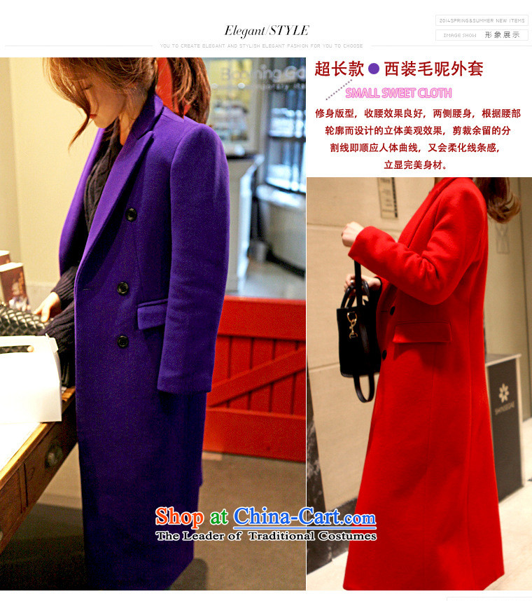 Connie Deer 2015 Addis Ababa autumn and winter load new ultra long a wool coat temperament was too long, thick Sau San Mao jacket? female Laptop red S picture, prices, brand platters! The elections are supplied in the national character of distribution, so action, buy now enjoy more preferential! As soon as possible.