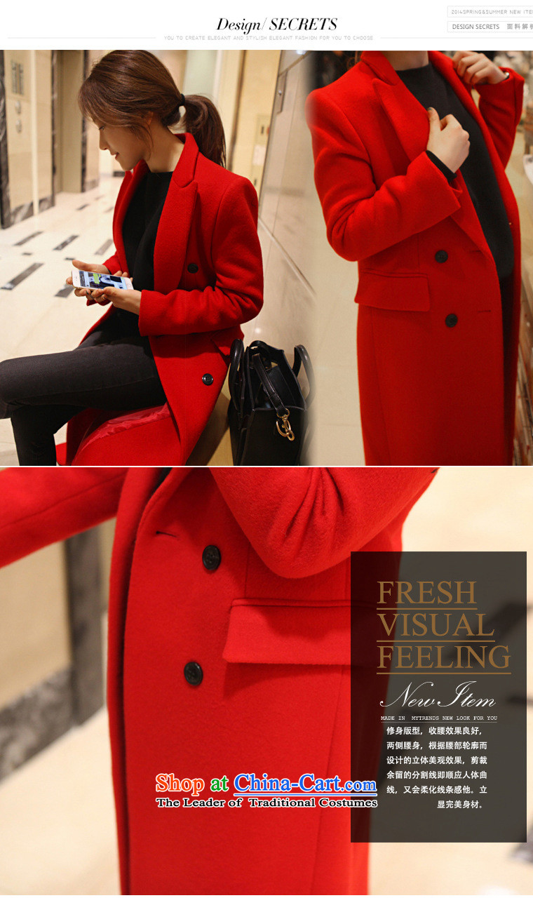 Connie Deer 2015 Addis Ababa autumn and winter load new ultra long a wool coat temperament was too long, thick Sau San Mao jacket? female Laptop red S picture, prices, brand platters! The elections are supplied in the national character of distribution, so action, buy now enjoy more preferential! As soon as possible.
