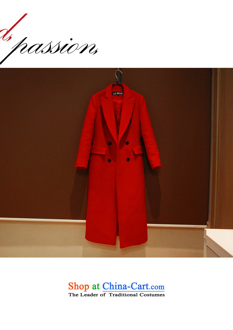 Connie Deer 2015 Addis Ababa autumn and winter load new ultra long a wool coat temperament was too long, thick Sau San Mao jacket? female Laptop red S picture, prices, brand platters! The elections are supplied in the national character of distribution, so action, buy now enjoy more preferential! As soon as possible.