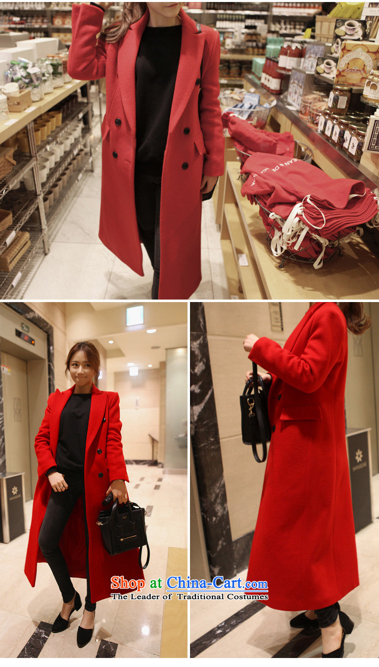 Connie Deer 2015 Addis Ababa autumn and winter load new ultra long a wool coat temperament was too long, thick Sau San Mao jacket? female Laptop red S picture, prices, brand platters! The elections are supplied in the national character of distribution, so action, buy now enjoy more preferential! As soon as possible.