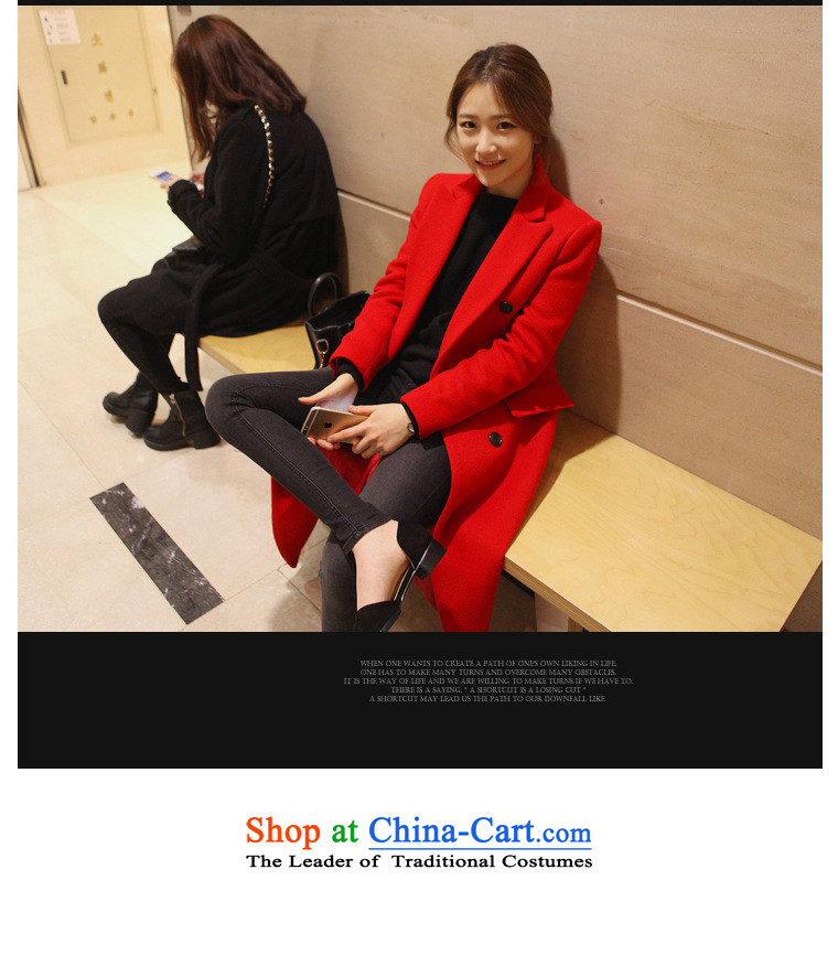Connie Deer 2015 Addis Ababa autumn and winter load new ultra long a wool coat temperament was too long, thick Sau San Mao jacket? female Laptop red S picture, prices, brand platters! The elections are supplied in the national character of distribution, so action, buy now enjoy more preferential! As soon as possible.