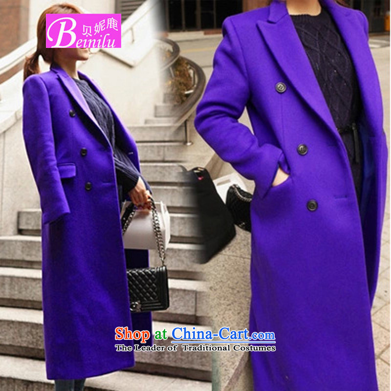 Connie Deer 2015 Addis Ababa autumn and winter load new ultra long a wool coat temperament was too long, thick Sau San Mao jacket? female laptop Red Deer (Addis Ababa, Connie beinilu) , , , shopping on the Internet