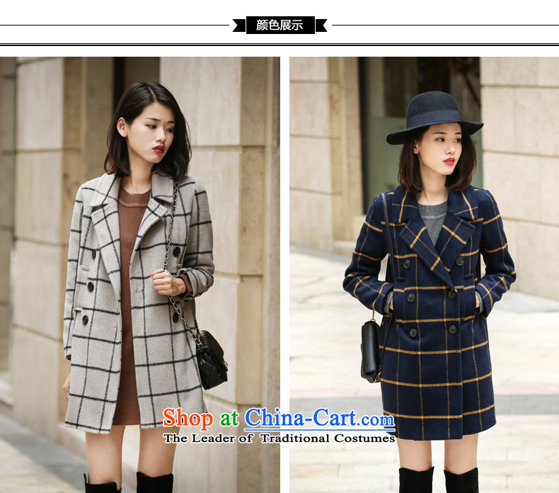 Rain passers loose video thin latticed gross overcoats in this long 2015 Sau San double-Korean version of large numbers fall and winter blue patterned L picture, prices, brand platters! The elections are supplied in the national character of distribution, so action, buy now enjoy more preferential! As soon as possible.