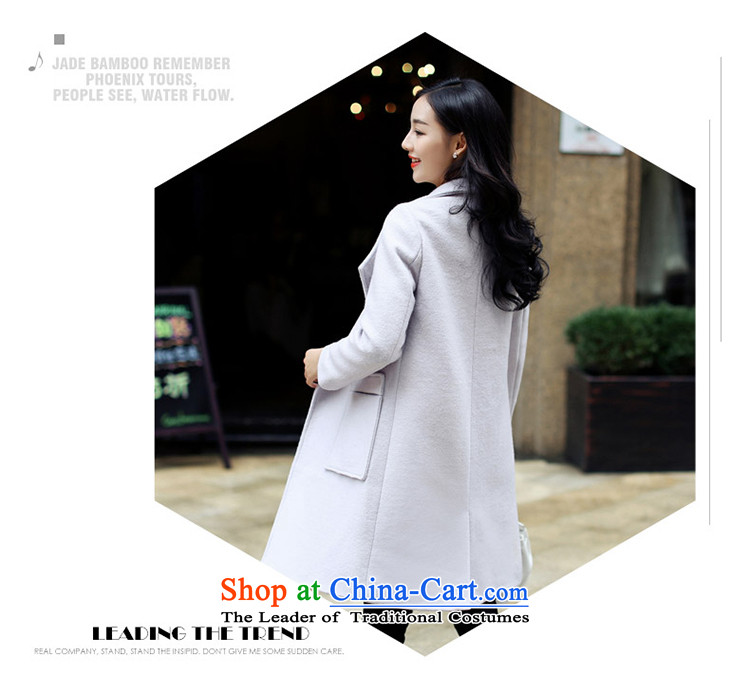 The spring of 2015 for winter diffuse new without collars in long-sleeved long coats gross? Female Light Cyan M picture, prices, brand platters! The elections are supplied in the national character of distribution, so action, buy now enjoy more preferential! As soon as possible.