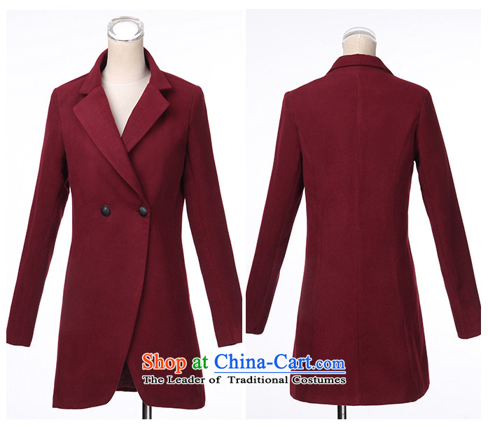 Of Cayman gross shortage of female jacket? 2015 autumn and winter coats won t-shirt new product version Stylish coat women? gross in pure color long lapel attire wine red M/160 picture, prices, brand platters! The elections are supplied in the national character of distribution, so action, buy now enjoy more preferential! As soon as possible.