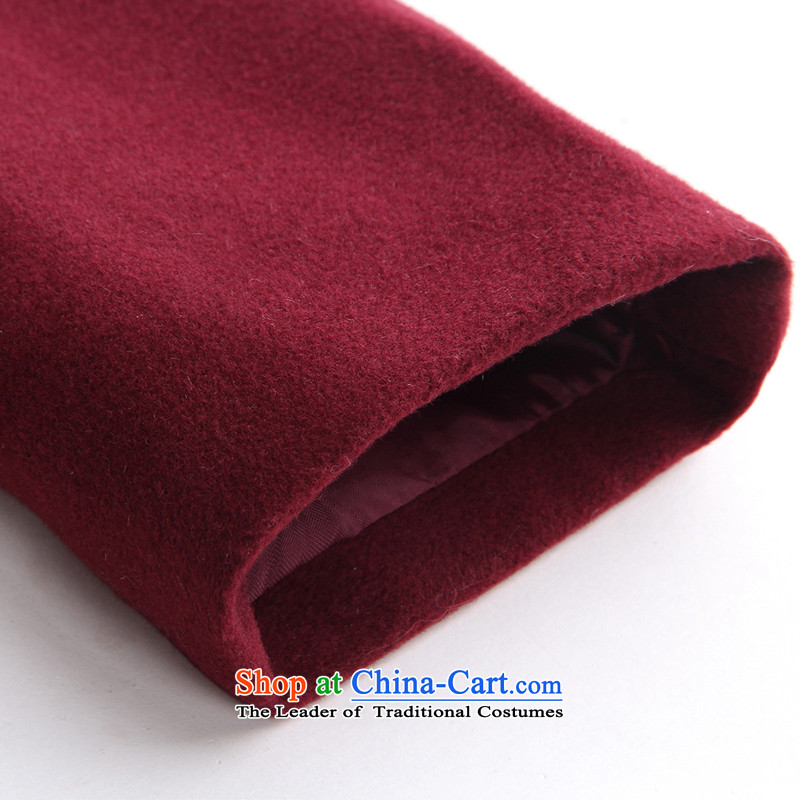 Of Cayman gross shortage of female jacket? 2015 autumn and winter coats won t-shirt new product version Stylish coat women? gross in pure color long lapel attire wine red M/160, must (man).... beak shopping on the Internet