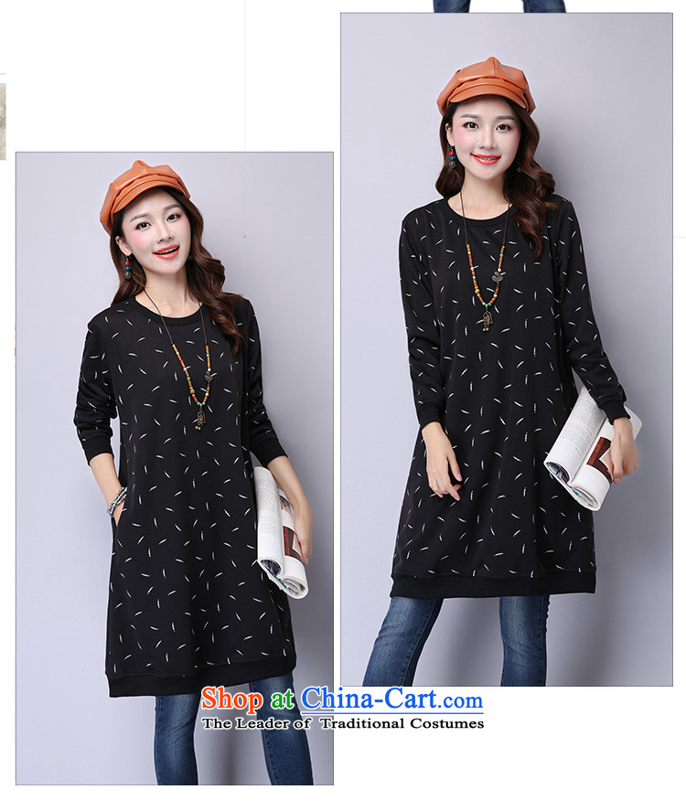 2015 Autumn and Winter Korea MEISUDI version of large numbers of ladies loose video thin plus lint-free, forming the thick stamp leisure wild long-sleeved black skirt XXL picture, prices, brand platters! The elections are supplied in the national character of distribution, so action, buy now enjoy more preferential! As soon as possible.