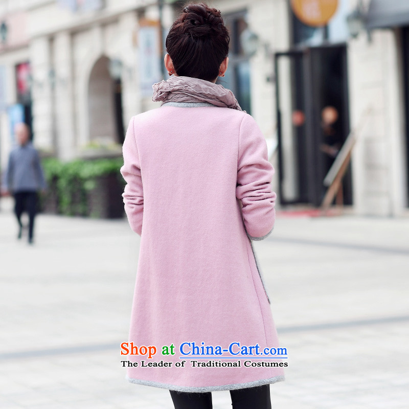 Omi only female autumn and winter female gross? woolen coat in the female jacket long)?-ground 2015 Korean new winter coats of winter clothing on what new pink , L OMI only female , , , shopping on the Internet