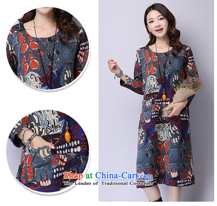 2015 Autumn and Winter Korea MEISUDI version of large numbers of female clamp cotton waffle stamp in literary and artistic temperament long stitching loose video thin dresses green M picture, prices, brand platters! The elections are supplied in the national character of distribution, so action, buy now enjoy more preferential! As soon as possible.