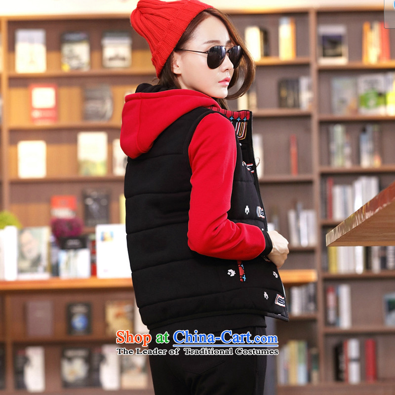 1503#2015 autumn and winter new products female hedging loose sweater kits leisure sports suits large red , L-yi-yeon , , , shopping on the Internet