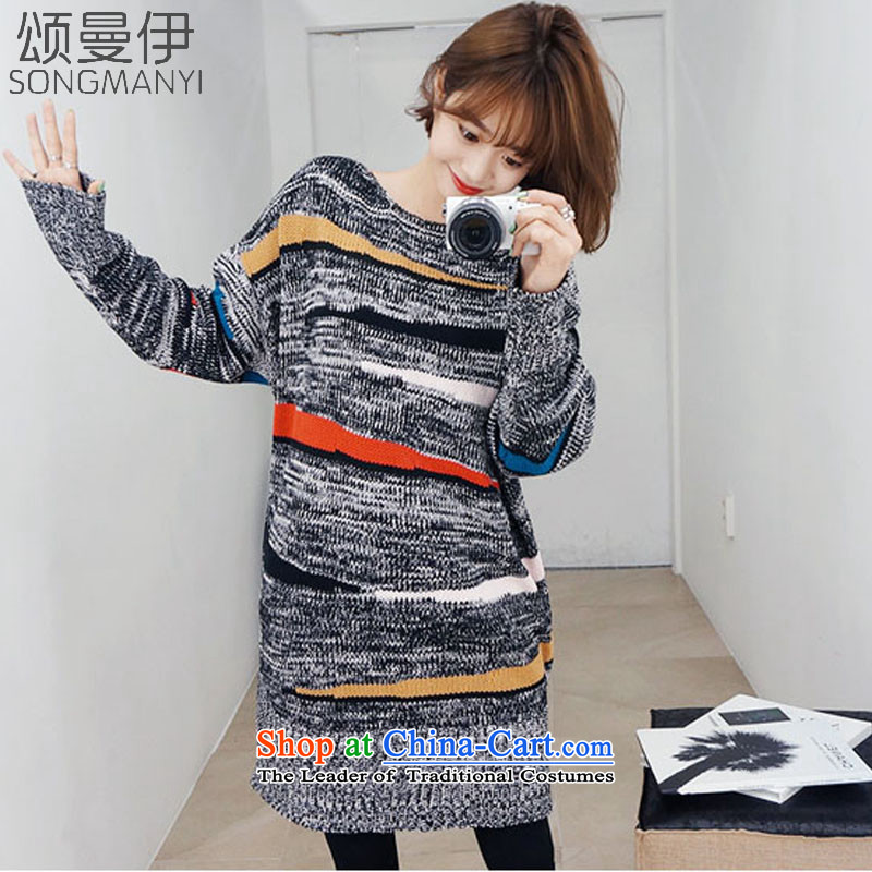 Chung Cayman El 2015 autumn and winter new larger thick MM200 catty, long thick Coated Knit shirts sweater female 5239 Flower gray XXXL, Chung Cayman El , , , shopping on the Internet