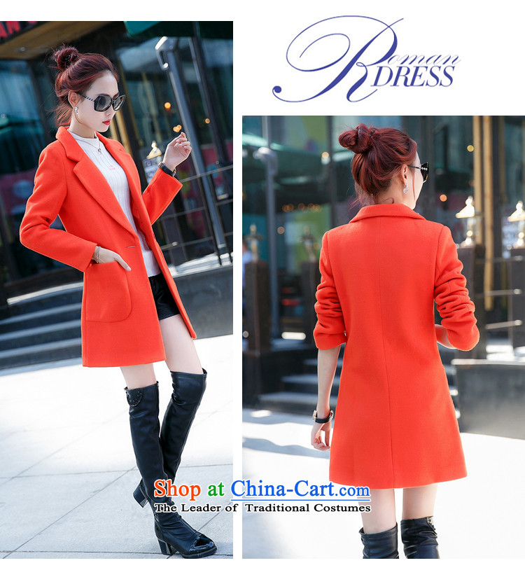 Vichy figure in the new winter long hair a jacket female child Sau San video thin metal coats 2015 Winter Korean new women's wild orange S picture, prices, brand platters! The elections are supplied in the national character of distribution, so action, buy now enjoy more preferential! As soon as possible.