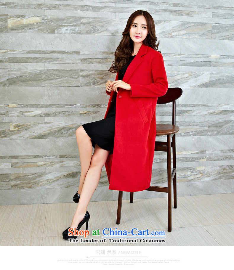 The population of autumn and winter 2015 Lin new Korean stylish elegance thick hair girl in the jacket? Long Sau San a wool coat women chinese red M picture, prices, brand platters! The elections are supplied in the national character of distribution, so action, buy now enjoy more preferential! As soon as possible.