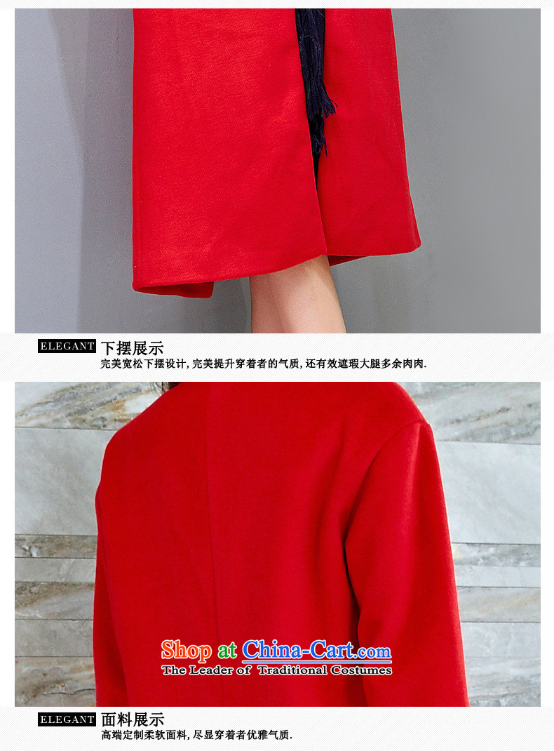 The population of autumn and winter 2015 Lin new Korean stylish elegance thick hair girl in the jacket? Long Sau San a wool coat women chinese red M picture, prices, brand platters! The elections are supplied in the national character of distribution, so action, buy now enjoy more preferential! As soon as possible.