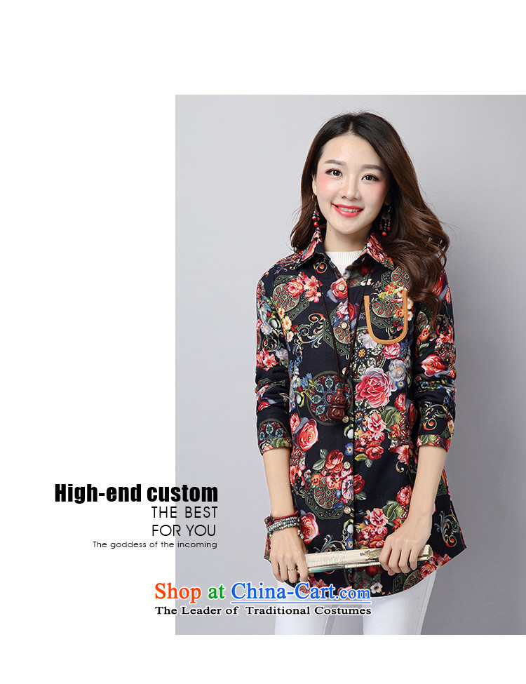 2015 Autumn and Winter Korea MEISUDI version of large numbers of ladies thick warm retro suit in reverse collar long loose video thin long-sleeved sweater shirt suit XXL picture, prices, brand platters! The elections are supplied in the national character of distribution, so action, buy now enjoy more preferential! As soon as possible.